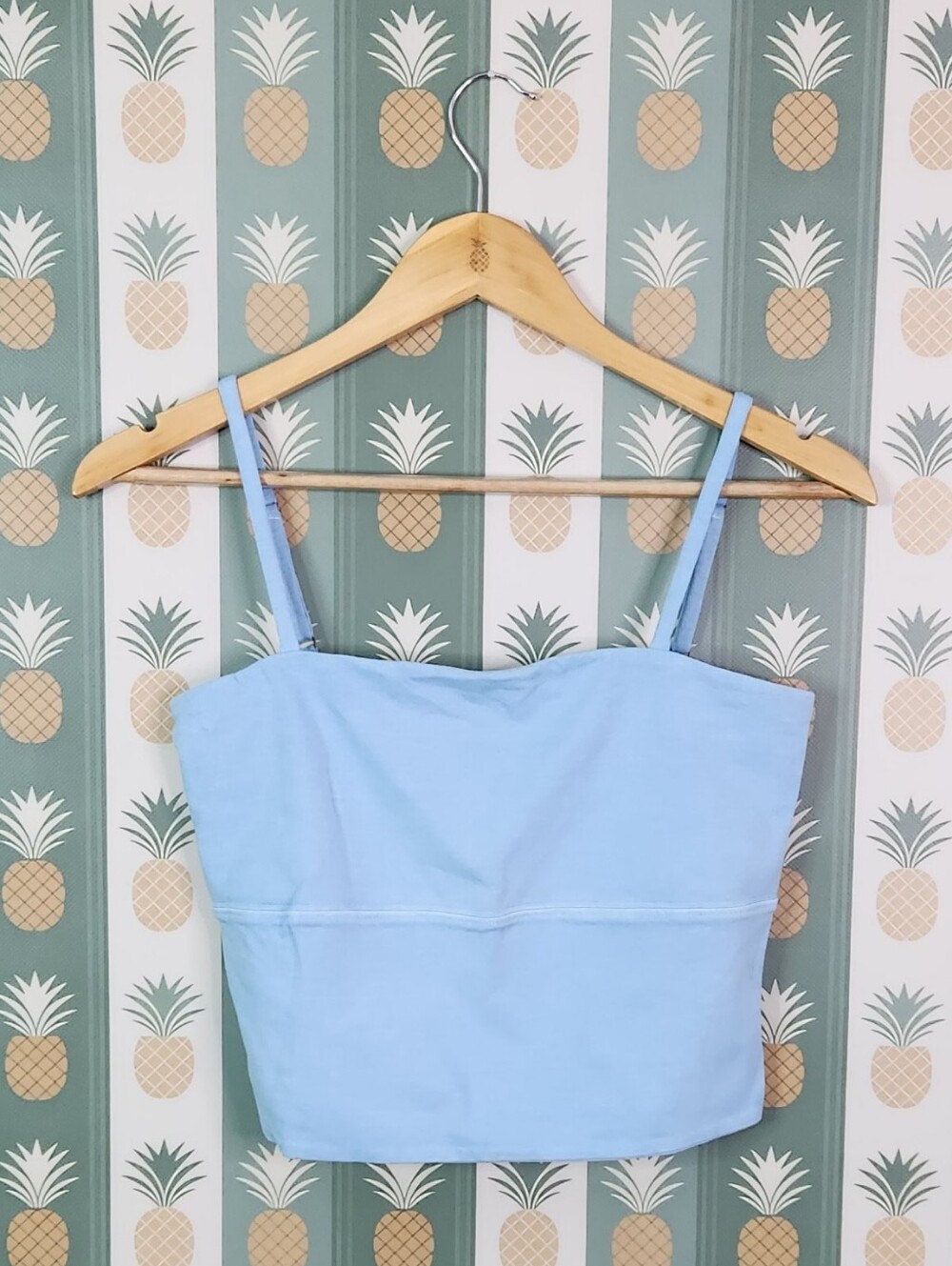 LAMadeLight Blue Women's Cropped Tank Top